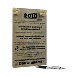 gepersonaliseerd verjaardagscadeau - origineel cadeau en persoonlijk cadeau man vrouw geboren in 2010